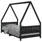 vidaXL Kinderbett Schwarz 90x190 cm Massivholz Kiefer vidaXL Kinderbett Schwarz 90x190 cm Massivholz Kiefer