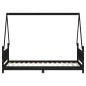 vidaXL Kinderbett Schwarz 90x190 cm Massivholz Kiefer vidaXL Kinderbett Schwarz 90x190 cm Massivholz Kiefer