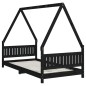 vidaXL Kinderbett Schwarz 90x190 cm Massivholz Kiefer vidaXL Kinderbett Schwarz 90x190 cm Massivholz Kiefer