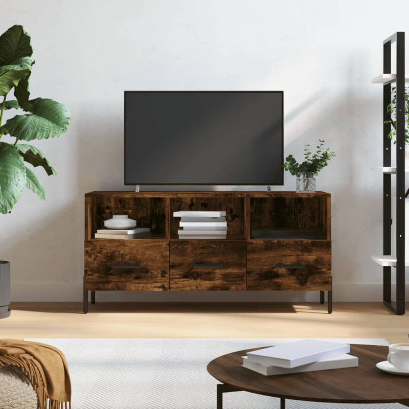 vidaXL TV-Schrank Räuchereiche 102x36x50 cm Holzwerkstoff vidaXL TV-Schrank Räuchereiche 102x36x50 cm Holzwerkstoff