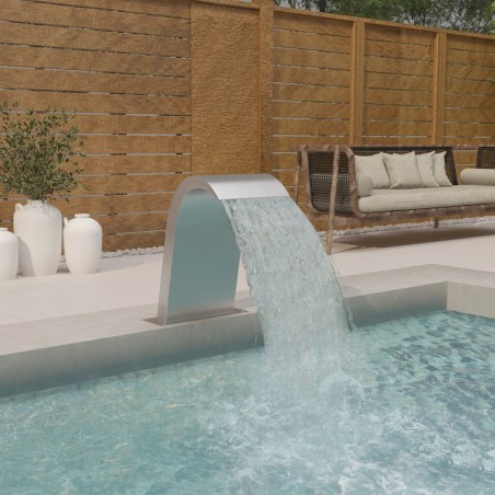 vidaXL Pool-Wasserfall 50x30x60 cm Edelstahl 304 