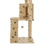 vidaXL Katzen-Kratzbaum Sisal 120 cm Beige Pfoten-Aufdruck