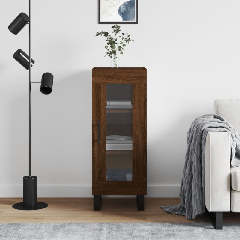 vidaXL Sideboard Braun Eichen-Optik 34,5x34x90 cm Holzwerkstoff vidaXL Sideboard Braun Eichen-Optik 34,5x34x90 cm Holzwerkstoff