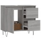 vidaXL Badschrank Grau Sonoma 65x33x60 cm Holzwerkstoff vidaXL Badschrank Grau Sonoma 65x33x60 cm Holzwerkstoff
