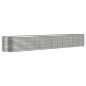 vidaXL Hochbeet Pulverbeschichteter Stahl 512x80x68 cm Silbern vidaXL Hochbeet Pulverbeschichteter Stahl 512x80x68 cm Silbern