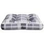 vidaXL Palettenkissen Grau Karomuster 60x60x12 cm Stoff vidaXL Palettenkissen Grau Karomuster 60x60x12 cm Stoff