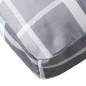 vidaXL Palettenkissen Grau Karomuster 60x60x12 cm Stoff vidaXL Palettenkissen Grau Karomuster 60x60x12 cm Stoff