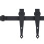 vidaXL Mini Schiebetürbeschlag Set für Schranktüren Carbonstahl 200 cm vidaXL Mini Schiebetürbeschlag Set für Schranktüren Carbonstahl 200 cm