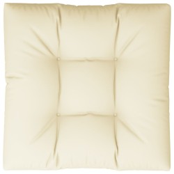 Palettenkissen Creme 80x80x12 cm Stoff