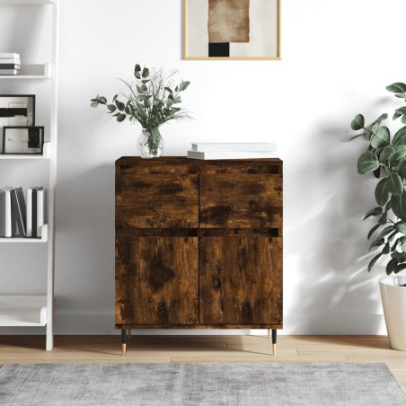 vidaXL Sideboard Räuchereiche 60x35x70 cm Holzwerkstoff
