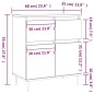 vidaXL Sideboard Räuchereiche 60x35x70 cm Holzwerkstoff vidaXL Sideboard Räuchereiche 60x35x70 cm Holzwerkstoff
