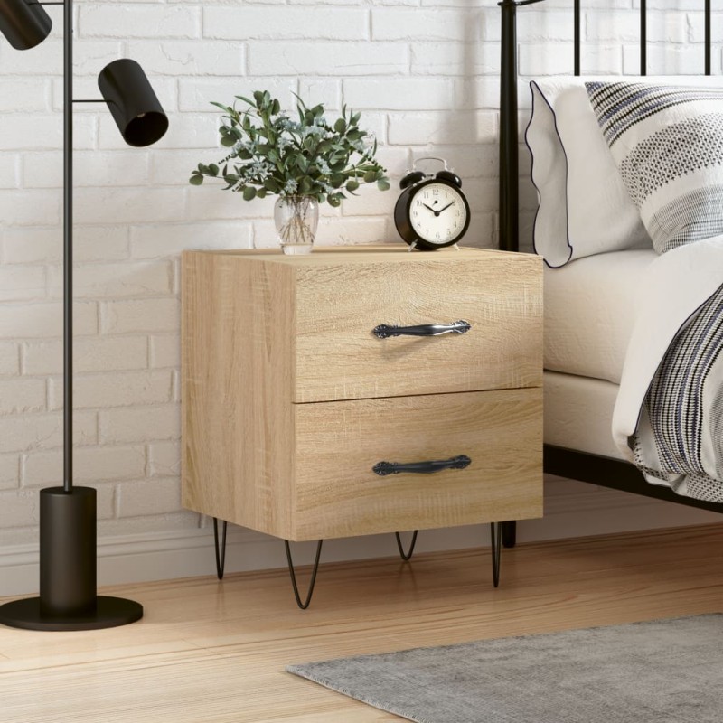vidaXL Nachttisch Sonoma-Eiche 40x35x47,5 cm Holzwerkstoff vidaXL Nachttisch Sonoma-Eiche 40x35x47,5 cm Holzwerkstoff