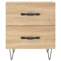 vidaXL Nachttisch Sonoma-Eiche 40x35x47,5 cm Holzwerkstoff vidaXL Nachttisch Sonoma-Eiche 40x35x47,5 cm Holzwerkstoff