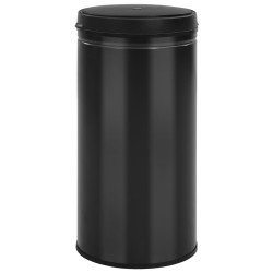 vidaXL Automatischer Sensor-Mülleimer 70 L Kohlenstoffstahl Schwarz