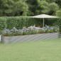 vidaXL Hochbeet Pulverbeschichteter Stahl 584x140x68 cm Silbern vidaXL Hochbeet Pulverbeschichteter Stahl 584x140x68 cm Silbern