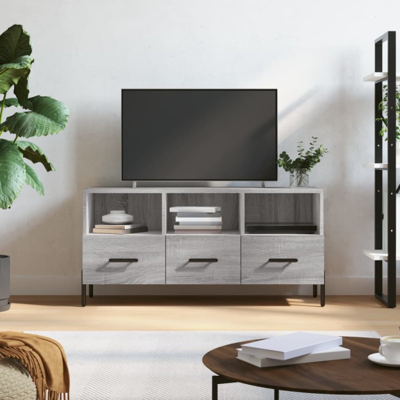 vidaXL TV-Schrank Grau Sonoma 102x36x50 cm Holzwerkstoff vidaXL TV-Schrank Grau Sonoma 102x36x50 cm Holzwerkstoff