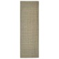 vidaXL Teppich Natur Sisal 66x200 cm Grün vidaXL Teppich Natur Sisal 66x200 cm Grün