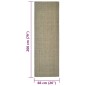 vidaXL Teppich Natur Sisal 66x200 cm Grün vidaXL Teppich Natur Sisal 66x200 cm Grün
