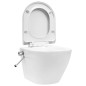 vidaXL Wand-WC ohne Spülrand mit Bidet-Funktion Keramik Weiß vidaXL Wand-WC ohne Spülrand mit Bidet-Funktion Keramik Weiß