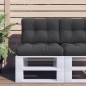 Palettenkissen Schwarz 50x40x12 cm Stoff Palettenkissen Schwarz 50x40x12 cm Stoff