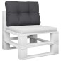 Palettenkissen Schwarz 50x40x12 cm Stoff Palettenkissen Schwarz 50x40x12 cm Stoff