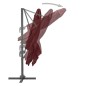 vidaXL Ampelschirm mit Aluminium-Mast 400x300 cm Bordeauxrot vidaXL Ampelschirm mit Aluminium-Mast 400x300 cm Bordeauxrot