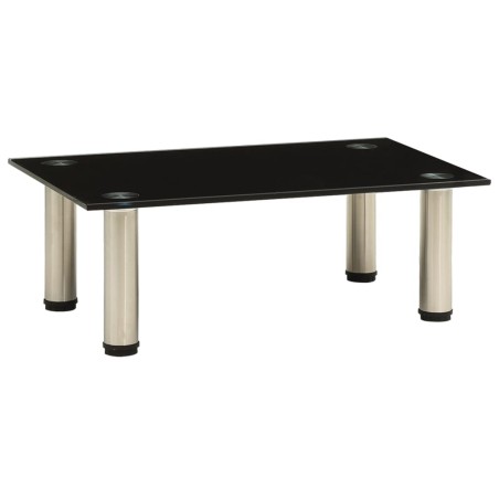 vidaXL TV-Tisch 40x35x17 cm Schwarz Hartglas