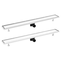 vidaXL Duschablauf 2-in-1 Abdeckung 103×14 cm Edelstahl 