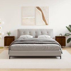 vidaXL Nachttische 2 Stk. Braun Eichen-Optik 40x30x50 cm Holzwerkstoff