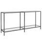 vidaXL Konsolentisch Transparent 160x35x75,5 cm Hartglas vidaXL Konsolentisch Transparent 160x35x75,5 cm Hartglas