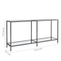 vidaXL Konsolentisch Transparent 160x35x75,5 cm Hartglas vidaXL Konsolentisch Transparent 160x35x75,5 cm Hartglas