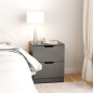 vidaXL Nachttisch Grau 40x40x50 cm Spanplatte vidaXL Nachttisch Grau 40x40x50 cm Spanplatte
