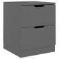 vidaXL Nachttisch Grau 40x40x50 cm Spanplatte vidaXL Nachttisch Grau 40x40x50 cm Spanplatte