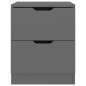 vidaXL Nachttisch Grau 40x40x50 cm Spanplatte vidaXL Nachttisch Grau 40x40x50 cm Spanplatte