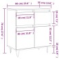 vidaXL Sideboard Räuchereiche 60x35x70 cm Holzwerkstoff vidaXL Sideboard Räuchereiche 60x35x70 cm Holzwerkstoff