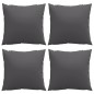 vidaXL Zierkissen 4 Stk. Anthrazit 60x60 cm Stoff vidaXL Zierkissen 4 Stk. Anthrazit 60x60 cm Stoff