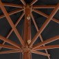 vidaXL Sonnenschirm mit Holzmast 350 cm Anthrazit vidaXL Sonnenschirm mit Holzmast 350 cm Anthrazit