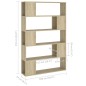 vidaXL Bücherregal Raumteiler Sonoma-Eiche 100x24x155 cm Holzwerkstoff vidaXL Bücherregal Raumteiler Sonoma-Eiche 100x24x155 cm Holzwerkstoff