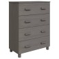 vidaXL Sideboard HAMAR Hellgrau 79x40x103,5 cm Massivholz Kiefer vidaXL Sideboard HAMAR Hellgrau 79x40x103,5 cm Massivholz Kiefer