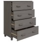 vidaXL Sideboard HAMAR Hellgrau 79x40x103,5 cm Massivholz Kiefer vidaXL Sideboard HAMAR Hellgrau 79x40x103,5 cm Massivholz Kiefer