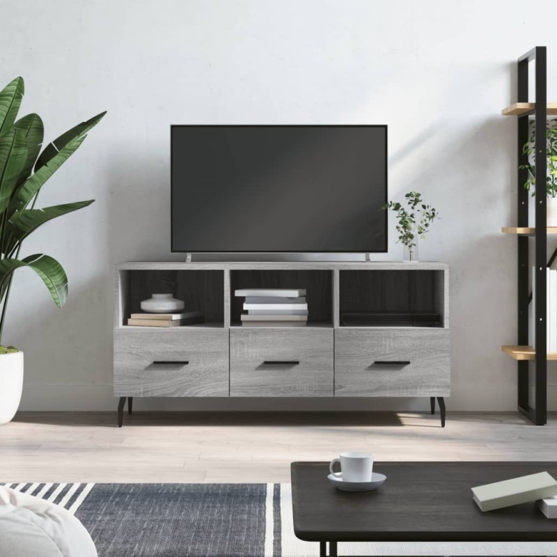 vidaXL TV-Schrank Grau Sonoma 102x36x50 cm Holzwerkstoff vidaXL TV-Schrank Grau Sonoma 102x36x50 cm Holzwerkstoff
