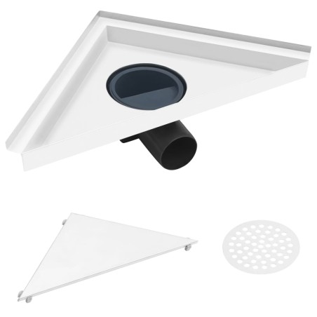 vidaXL Duschablauf 2-in-1 Abdeckung 25×25 cm Edelstahl 