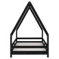 vidaXL Kinderbett Schwarz 90x190 cm Massivholz Kiefer vidaXL Kinderbett Schwarz 90x190 cm Massivholz Kiefer