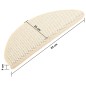 vidaXL Treppenmatten Selbstklebend Sisal-Optik 15 Stk. 65x21x4cm Creme vidaXL Treppenmatten Selbstklebend Sisal-Optik 15 Stk. 65x21x4cm Creme