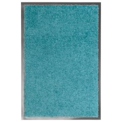 vidaXL Fußmatte Waschbar Cyan 40x60 cm 