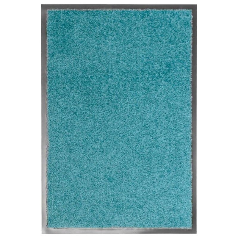 vidaXL Fußmatte Waschbar Cyan 40x60 cm vidaXL Fußmatte Waschbar Cyan 40x60 cm