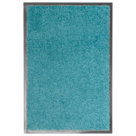 vidaXL Fußmatte Waschbar Cyan 40x60 cm 