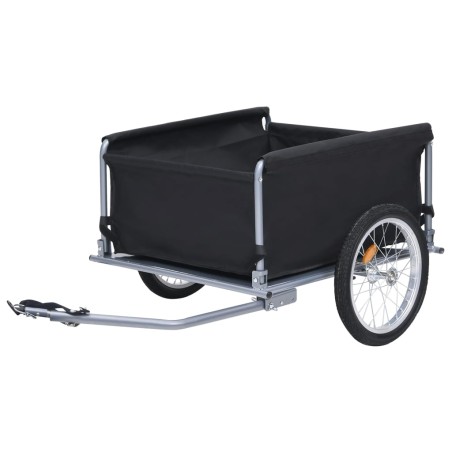vidaXL Fahrradanhänger Schwarz und Grau 65 kg