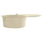 vidaXL Granitspüle Einzelbecken Oval Beige vidaXL Granitspüle Einzelbecken Oval Beige