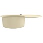 vidaXL Granitspüle Einzelbecken Oval Beige vidaXL Granitspüle Einzelbecken Oval Beige